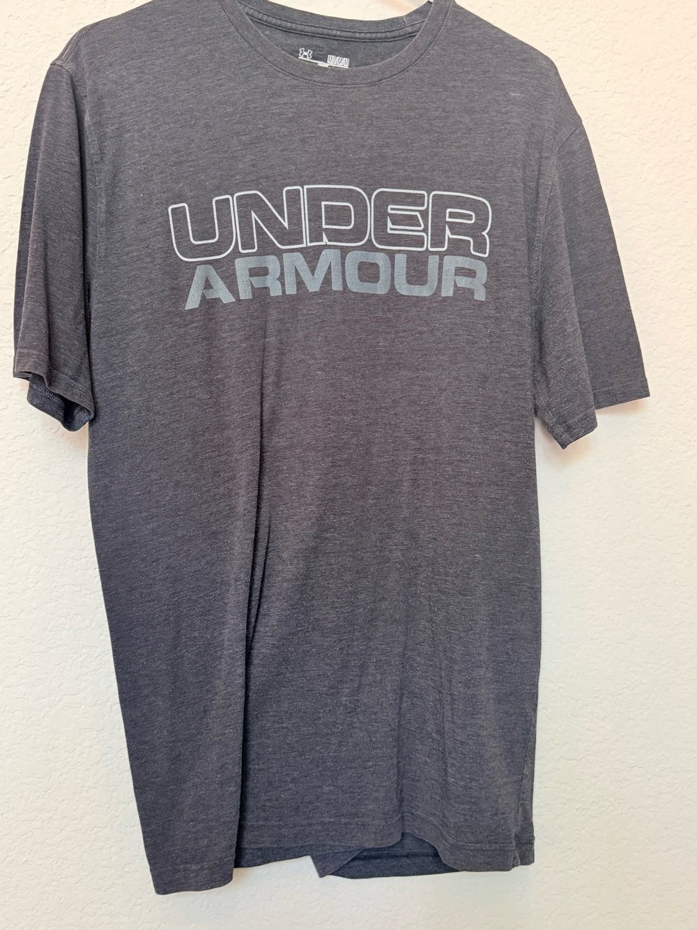 Under Armour Men's Charcoal Gray Logo Short Sleeve Tee